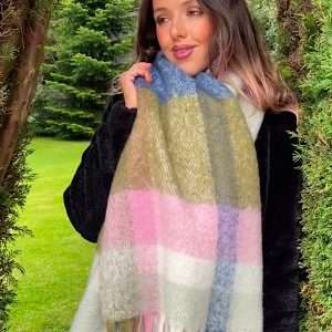 pale winter oversize scarf