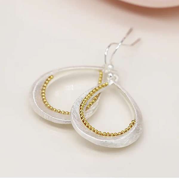 silver teardrop earrings