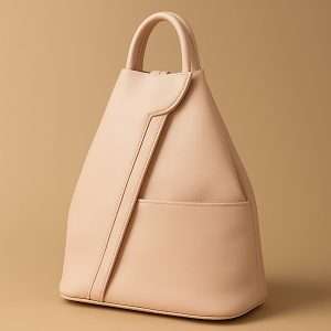 nude leather backpack