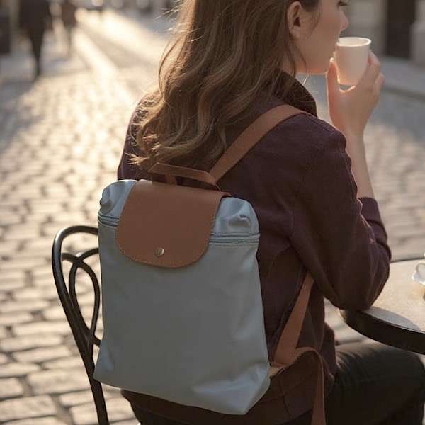 bag on womans back