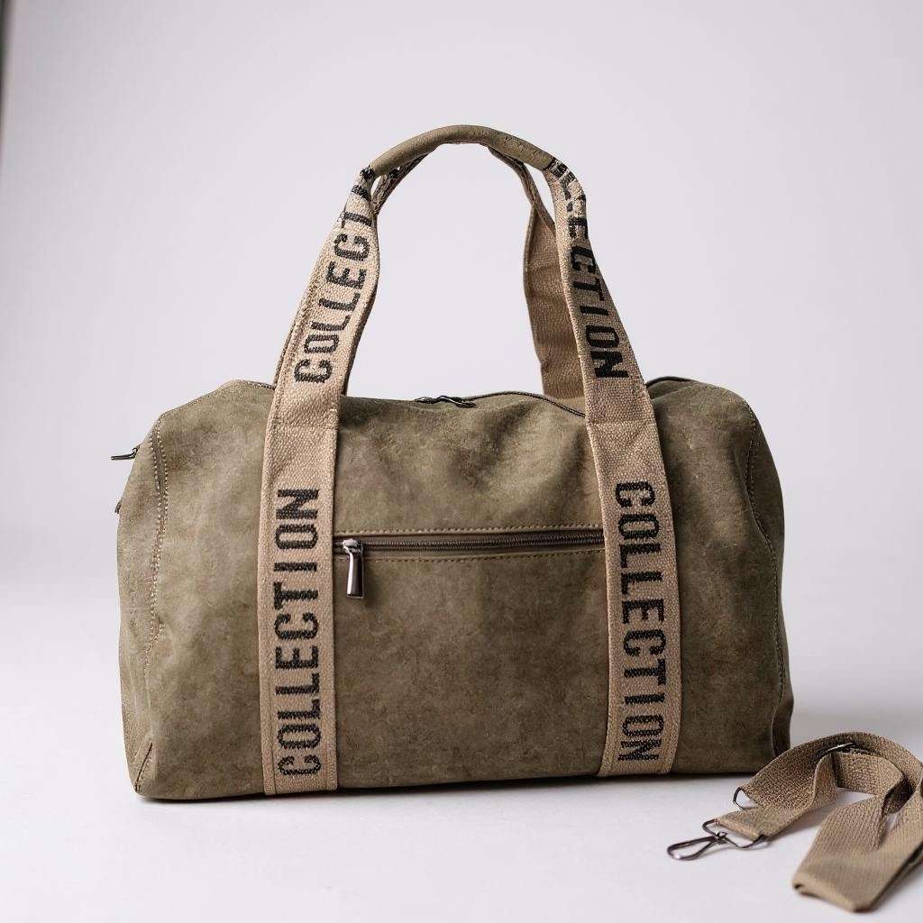camel bag at the back