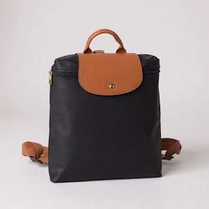 black lightweight backpack front