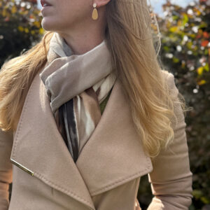 neutral scarf on model