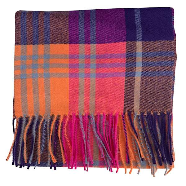 scarf folded showing tassels