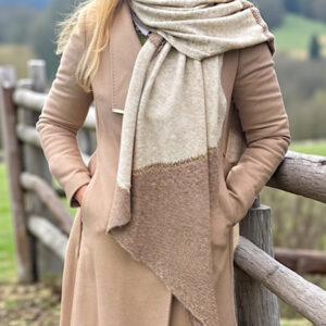 Beige and cream sparkle scarf