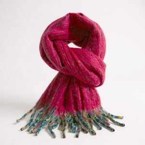 cerise tassel tied