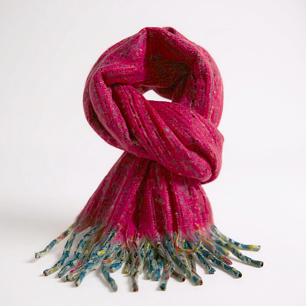 cerise tassel tied
