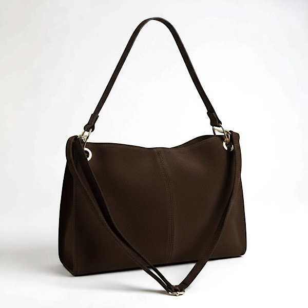 chocolate suede bag