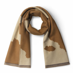Cream and tan faux pony skin carf