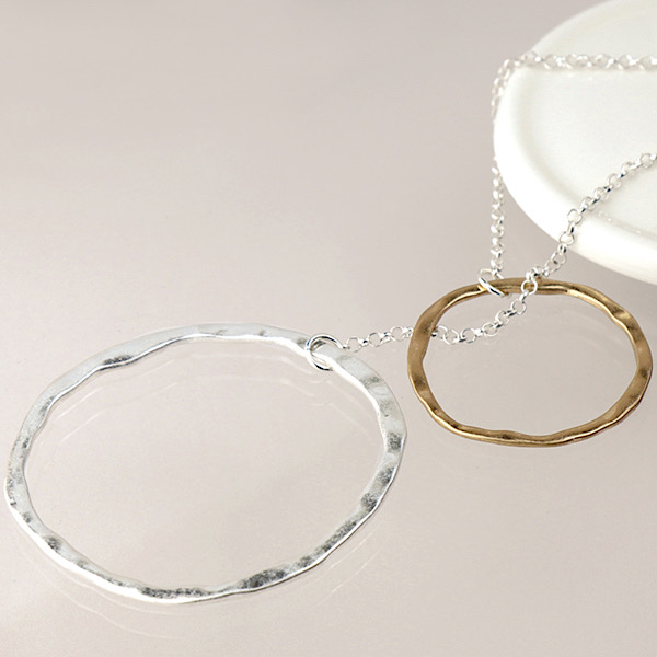mixed hoops necklace