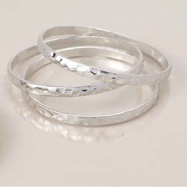 silver bangle set