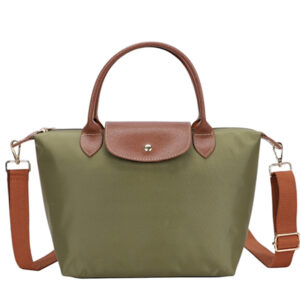 green small nylon tote