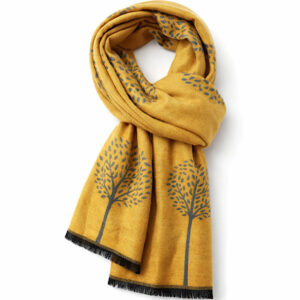 mustard scarf tied