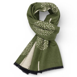 olive cream scarf tied