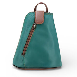 Teal leather mini backpack