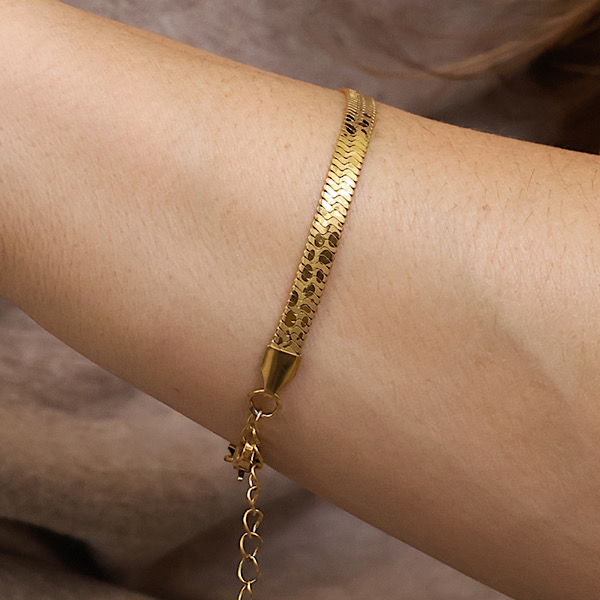 waterproof gold animal print bracelet liquid chain
