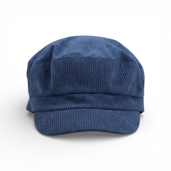 navy corduroy baker boy cap