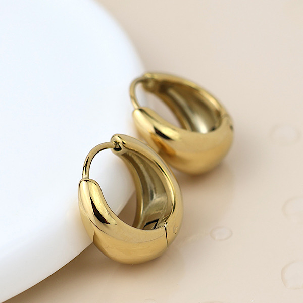 everyday waterproof gold hoop earrings