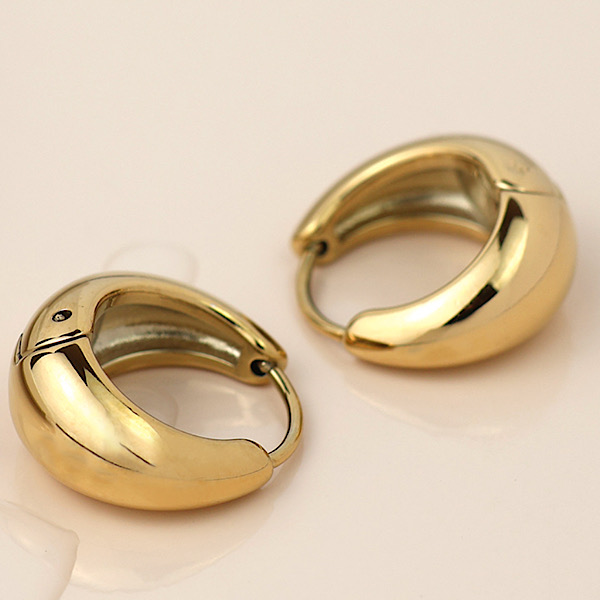 durable 14k gold plated small hoop earrings