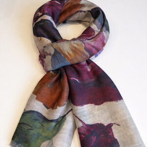 english floral scarf lightweight flower print