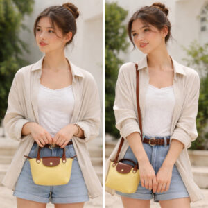 longchamp inspired pouch bag women