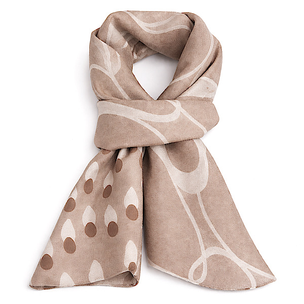 neutral viscose cotton scarf mixed design