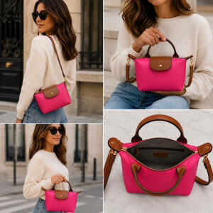 women wearing statement handbag different ways