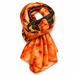 vibrant orange holiday scarf