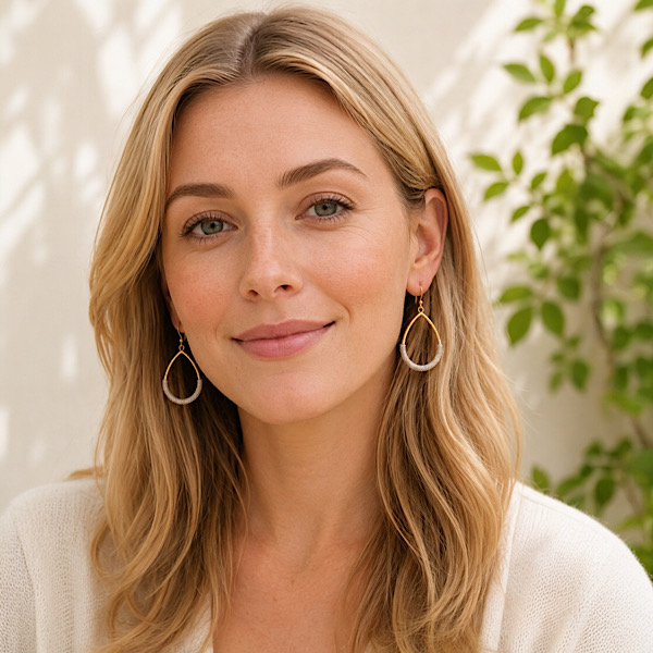 gold and silver teardrop earrings
