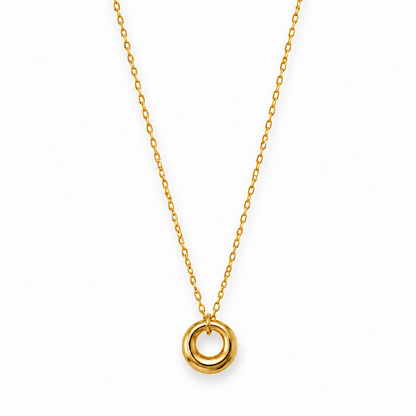 Waterproof gold plated hoop necklace