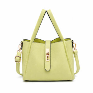 apple green faux leather handbag