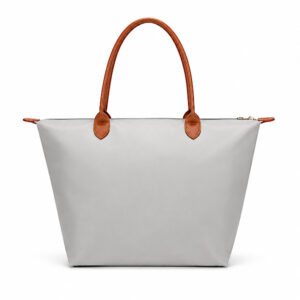 lightweight grey shoulder tote