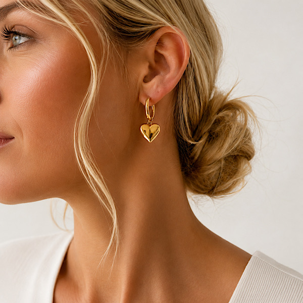 stainless steel gold hoop earrings