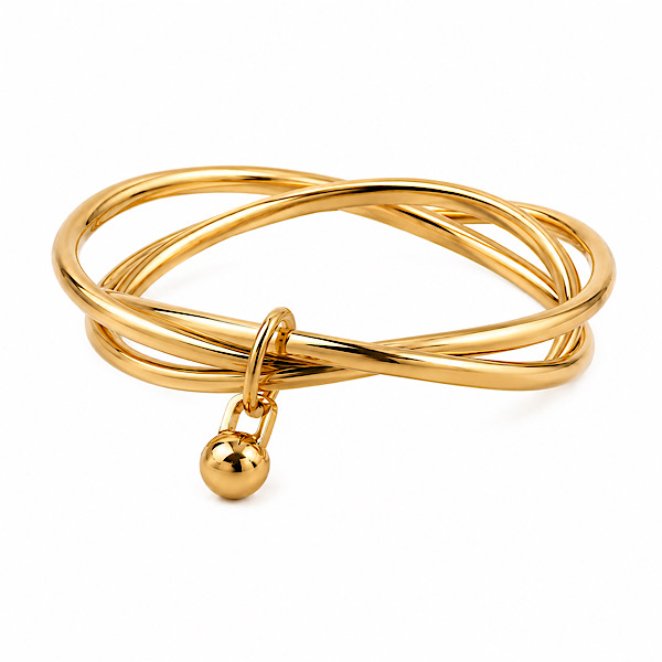 triple gold tone bangle