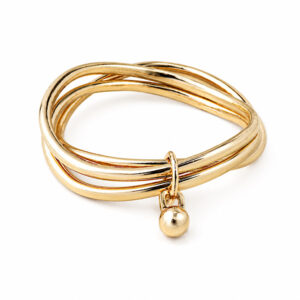 gold tone triple bangle bracelet