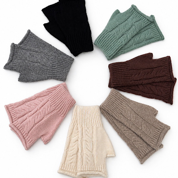 ladies wristy gloves in autumn winter colours