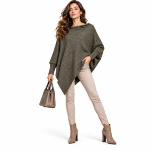 green batwing poncho