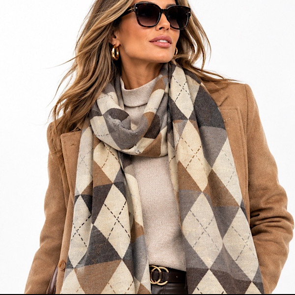 soft neutral autumn scarf