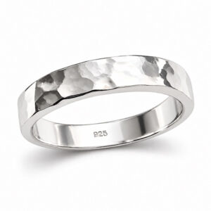 hammered sterling silver ring