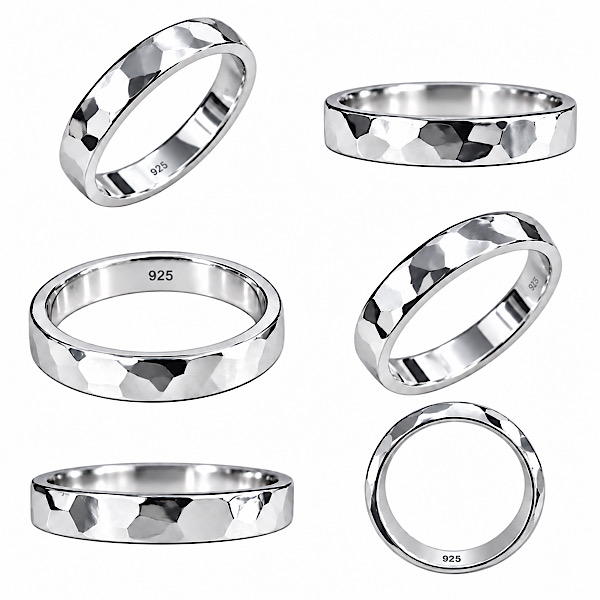 minimalist sterling silver band